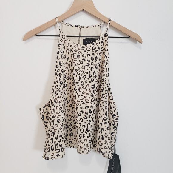 NEW!! 11. Honore PLUS SIZE 18 Tank Blouse Crop Top Curvy Animal Print Halter - Picture 13 of 13
